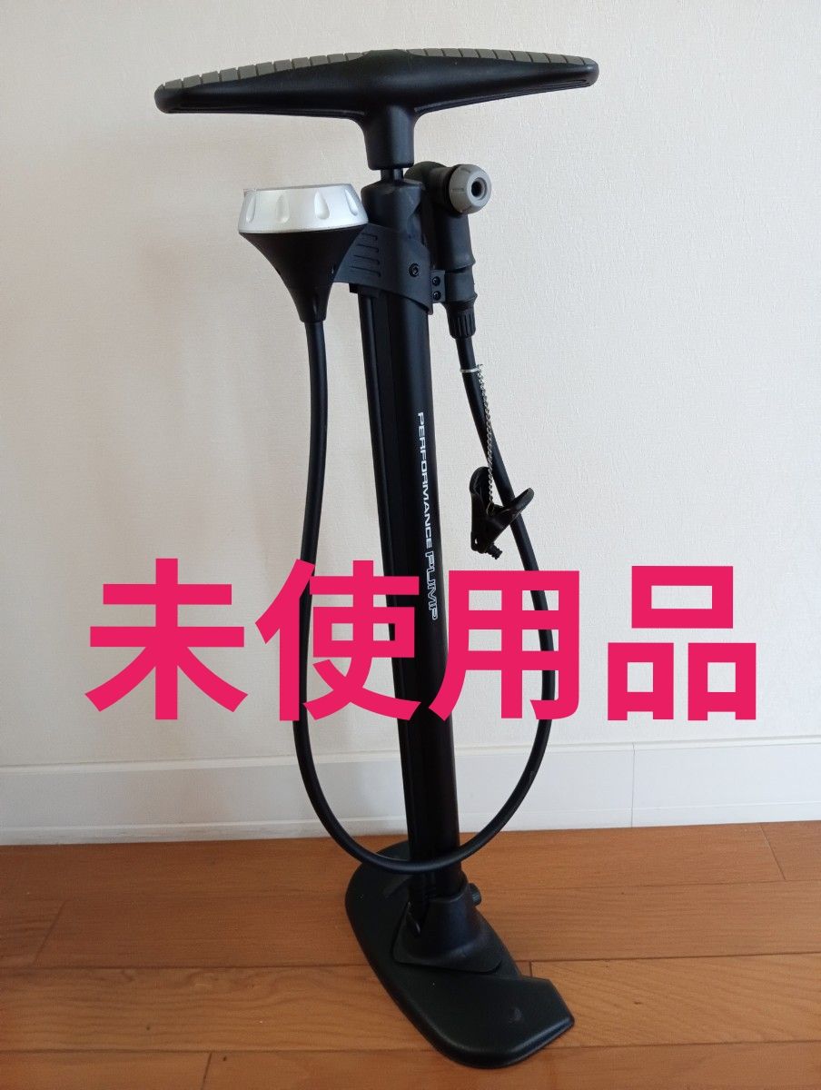 【未使用品】自転車 空気入れ 仏式/英式/米式バルブ対応 フロアポンプ アルミ製空気圧計付き