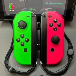 【そろそろ冬支度セール 即購入OK】Nintendo Switch Joy-Con(純正 ネオングリーン&ネオンピンク メンテ済)