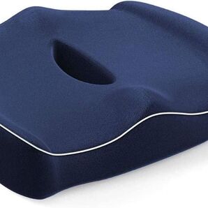 骨盤矯正クッション 腰痛 クッション 椅子 オフィス 運転 椅子用 座布団 低反発 猫背 腰痛対策 体圧分散 オフィス用 ネイビー