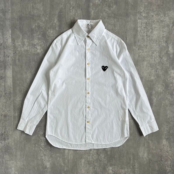 プレイコムデギャルソン AD2009 フィリップパゴウスキー レギュラーシャツ Lサイズ ホワイト系 ハートロゴ