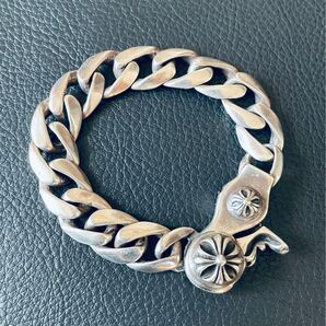 ネイティブ スターリング シルバー925 13LINK クロスボール 百合 喜平 クラシックチェーン クリップ ブレスレット