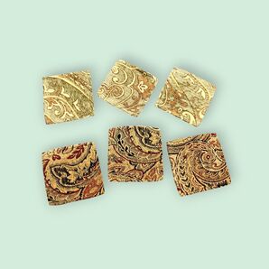 フローラルパターン コースター2種類×3枚 の6枚セット