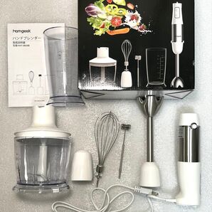 homgeekブレンダー ハンドブレンダー ジューサー 調理器具 離乳食作り軽量 ミキサー 高評価