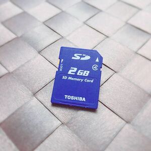 * TOSHIBA * 2GB * digital camera SD card * memory card 2G * blue *