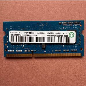 中古 RAMAXEL PC3-12800S (DDR3-1600) 4GB SO-DIMM 204pin ノート用メモリ H29