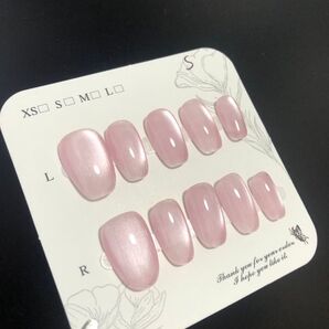 #131 マグネットネイルチップ 100%ハンドメイド ショートオーバル Sサイズ