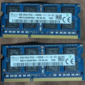 SK hynix 低電圧 ノート PC メモリ 8GB PC3L-12800S 2枚