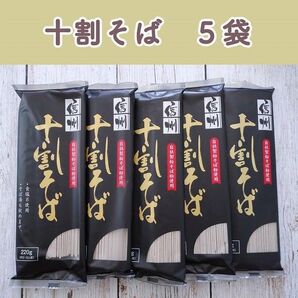 【十割そば】 食塩無添加 そば湯のとれる本格派 十割蕎麦 5袋