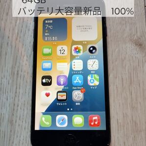 【極美品】iPhone SE 第3世代 64GB バッテリーは新品で容量100%