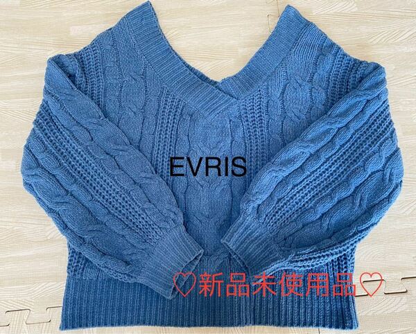 【新品未使用品】EVRIS 肌触りの良いモール糸ニット