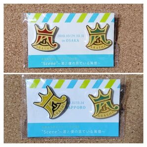 ★新品未開封★ 嵐 ARASHI 10-11 TOUR Scene~君と僕の見ている風景~ 会場限定ピンバッジ(大阪・札幌)2種