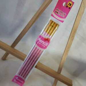  unopened goods * confection seems . small axis pencil /2B 4 pcs insertion [ pink ]