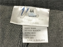 英国製 Ｙａｒｍｏ ヤーモ ストライプ コットン パンツ ４４ バックルバック ワーク ジッパーフライ MADE IN ENGLAND_画像7