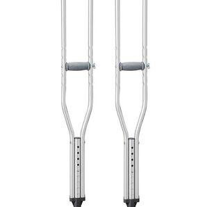 松葉杖 全長94-114cm 松葉づえ 2本組 ラテックスフリー 骨折 怪我