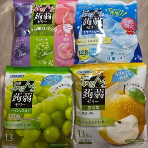 ぷるんと蒟蒻ゼリー オリヒロ ホワイトソーダ・豊水梨・シャインマスカット・グレープ・白桃・マスカット 群馬県産蒟蒻粉使用 おやつ