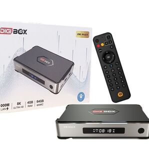 DIGIBOX D6 MAX|8K対応|Android12|Wi-Fi6+千兆LAN|4GB+64GB|AI音声リモコン|新品