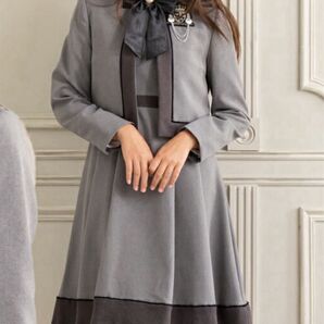 小学校卒業式 ボレロワンピース 160B体(ややゆったり)