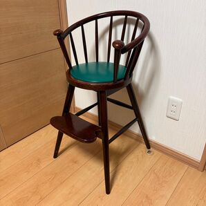 秋田木工 アンティーク レトロ ベビーチェア ハイチェア キッズチェア 乳幼児用