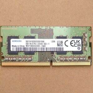 SAMSUNG DDR4-3200 4GB 1枚 ノート PC用内蔵メモリー 1Rx16 PC4-3200AA-SC0-11