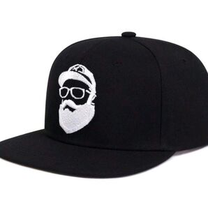 春秋に活躍!ヒゲ刺繍ヒップホップキャップ メンズ レディース 帽子444931