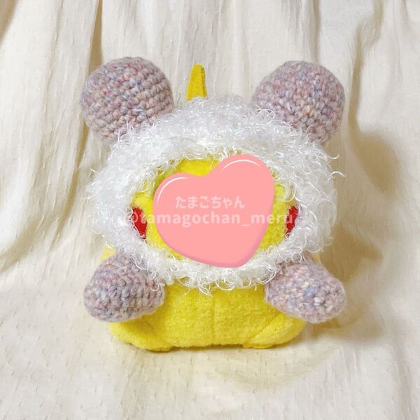 手袋付き!パンダ?くま?ふわふわニット帽 着せ替え ハンドメイド