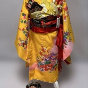 2-上 七五三 宮参り 女の子 3歳 ポリエステル 着物、小物 11点セット