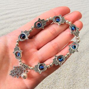 ブレスレット ナザールボンジュウ ハムサ ファティマの手 ミリアムの手 お守り 護符 トルコ レディース メンズ アクセサリー