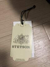 希少 新品未使用 STETSON ステットソン ENNIO エンニオ FUR FELT ファー フェルト ハット ボーラーハット ブラック 黒 57cm ボルサリーノ_画像7