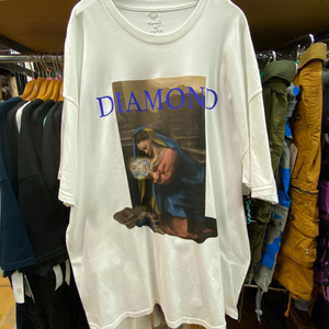 送料無料【2XL】Diamond Supply Co. 正規品 ダイヤモンドサプライ HIPHOP Tシャツ ティーシャツ ピスタグ付き 絵画風