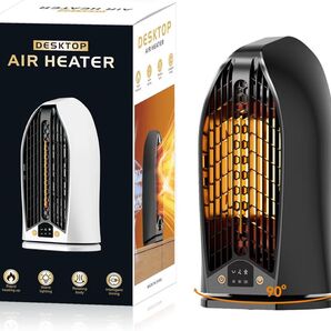 セラミックヒーター 小型 パーソナルヒーター 1200W PTC 暖房器具 90度自動首振り 3秒即熱 2段階風量調整