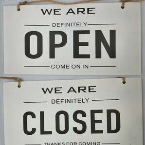 オープン 看板 OPEN CLOSED 開店 閉店 店舗 インテリア 木製 両面