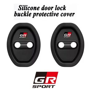 2個セット GR SPORT トヨタ TOYOTA GAZOO Racing ドアストライカー カバー ブラック 黒 TRD g