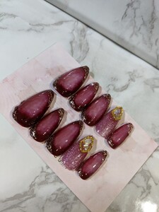 ネイルチップ ハンドメイド 囲みグラデ