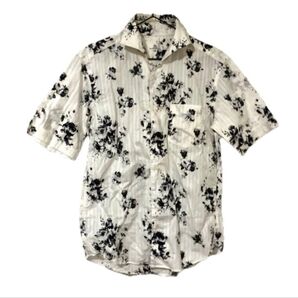 PPM フラワープリント 半袖シャツ アロハシャツ M