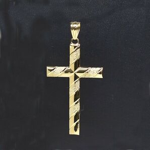 【18金】K18クロスペンダント 十字架 リバーシブル 男女兼用