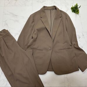 L ルイルエブティック テーラードジャケット パンツ セットアップ ベージュ