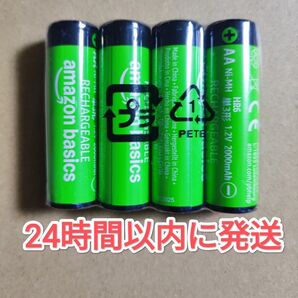 Amazonベーシック 単3充電池 ニッケル水素電池 単3形4本セット (最小容量2000mAh、約1000回使用可能) 単3電池