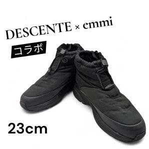 DESCENTE×emmi デサント エミ 別注 ウィンターブーツ 黒 23cm