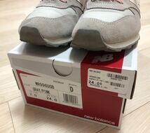 美品☆New Balance☆996スニーカー グレー×ピンク 24cm WR996UGB 17SS ABC-MART限定 箱あり レディース ニューバランス 靴 くつ US7.0_画像10