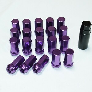  Hiace racing 45mm steel wheel nut [24 piece ] purple P1.5 cap nut 17HEX 6 angle long nut 