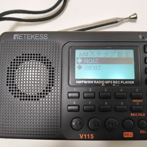 実績有り 入荷新品 RETEKESS V115 AM/ワイドFM/SWラジオ ラジオ録音可