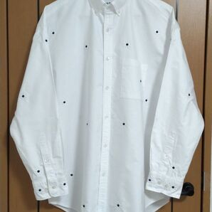 NICK GEAR × Firsthand フラワービッグ ボタンダウンシャツ L ホワイト 刺繍