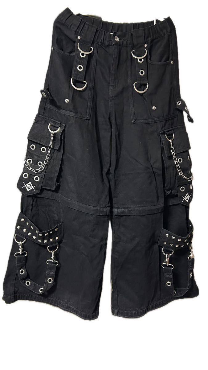 最終値下げ！！ 「REFLEM」2WAYワイドデニムカーゴパンツ　サブカル系　地雷系