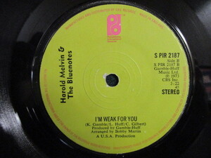 Harold Melvin & The Bluenotes ： I'm Weak For You 7'' / 45s ★ Soul ☆ c/w Satisfaction Guaranteed // 落札5点で送料無料