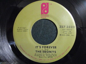 The Ebonys ： It's Forever 7'' / 45s ★ 70's Sweet Soul 甘茶ソウル ☆ c/w Sexy Ways // 落札5点で送料無料