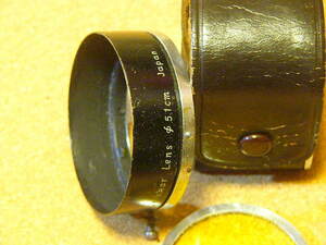 PETRI ペトリ Orikkor Lens 51cm用レンズフード・純正フィルター・専用革ケースのセット （良品) 栗林/ジャンク扱い