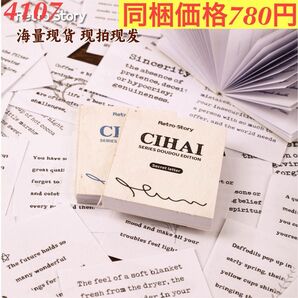 豆本大容量多種類 レトロ英字素材紙ブック 6種300枚 辞海シリーズ