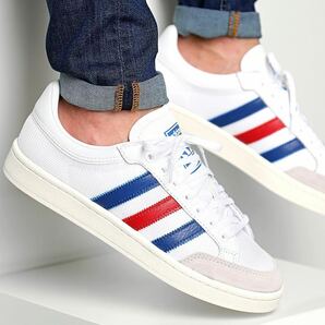 新品未使用 adidas originals アメリカーナ【27cm】トリコロール アディダス スニーカー Americana 白 靴 スエード 本革 シューズ EF2508の画像2