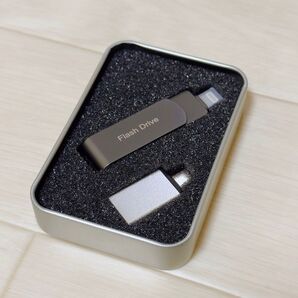 PHICOOL USBメモリー 256GB iOS USB Type-C MicroUSB 4in1黒 コンパクト
