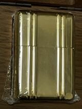 zippo ゼロハリバートン フルメタルジャケット ゴールド 希少カラー GOLD ZERO HALLIBURTON 2005年製 専用木箱 保証書 _画像4